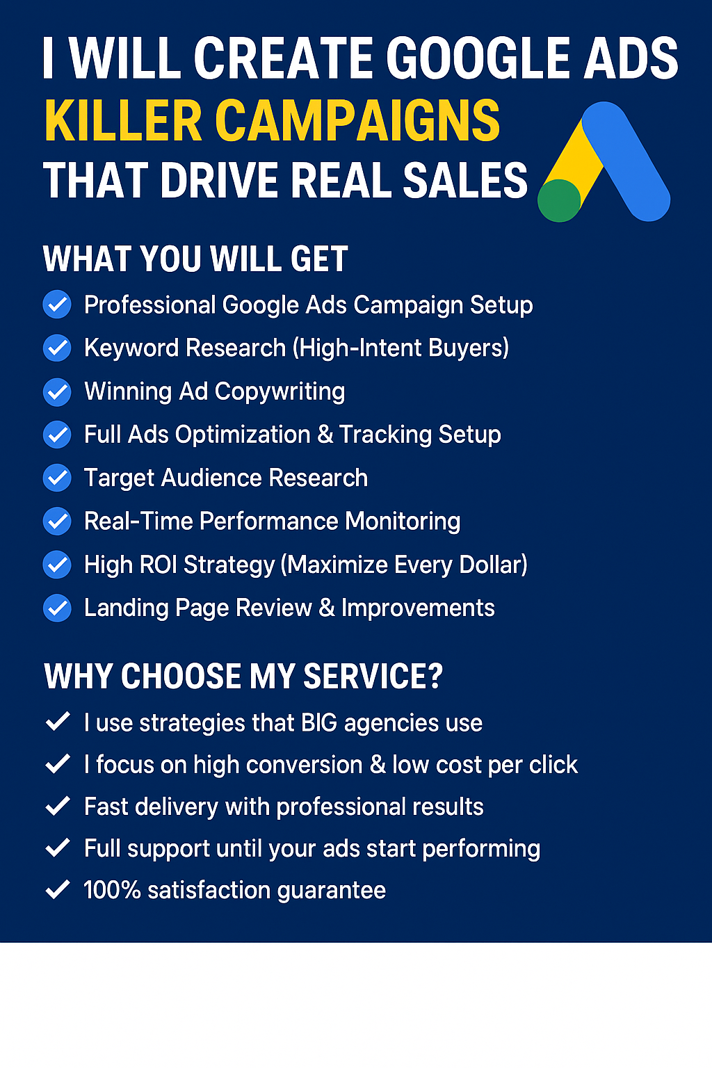 I will create google ads killer campaigns that drive sales